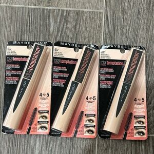 NEW 3X Maybelline Total Temptation Mascara #602 Very Black